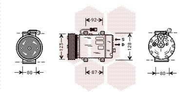 VAN WEZEL Kompressori, ilmastointilaite 5900K029